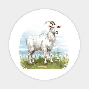 White Goat Magnet
